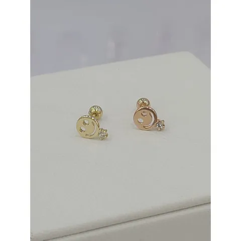 [파이치치]14k 금 스마일 코인 피어싱 12GWPS507