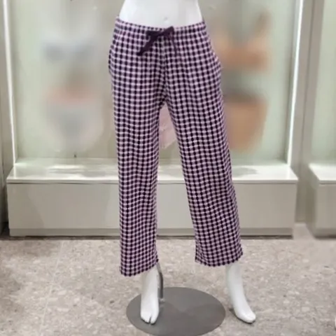 [ AK백화점 ][엘르] 와인 기하학 여성 9부 파자마 EDWEF912WN