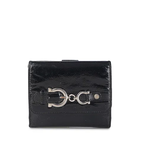 (명품) 살바토레 페라가모 블랙 페이던트 여성 반지갑