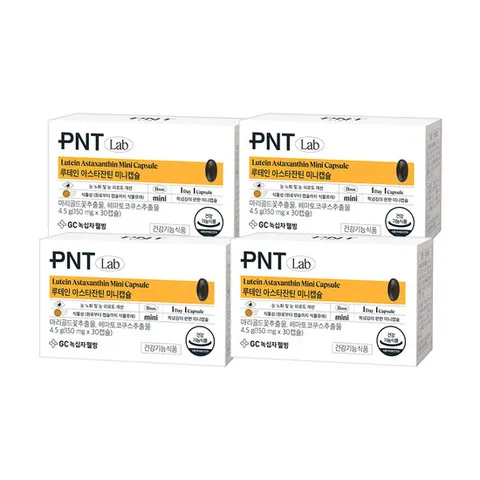 GC녹십자웰빙 PNT 루테인 아스타잔틴 미니캡슐 30캐슐 1개월분 X 4