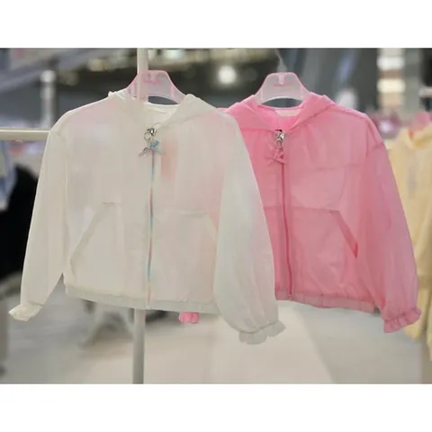 [ 롯데백화점 ]로엠걸즈프릴 홑겹 후드 바람막이점퍼RGJA25S2C