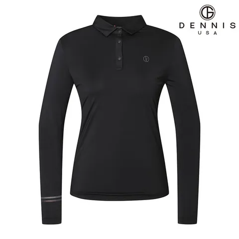 [여성긴팔티셔츠BEST] 데니스골프 여성 소매 더블라인 포인트 긴팔카라티_NAQSLTS052