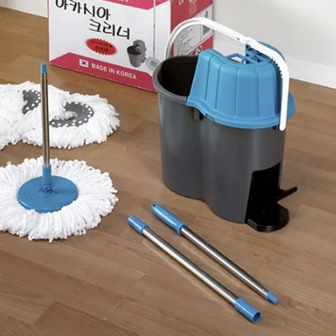 밀대 물걸레 회전 극세사 통돌이 청소도구