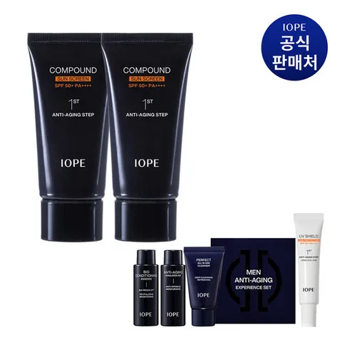 아이오페 맨 컴파운드 선 스크린 SPF50+/PA++++ 50ml 2개