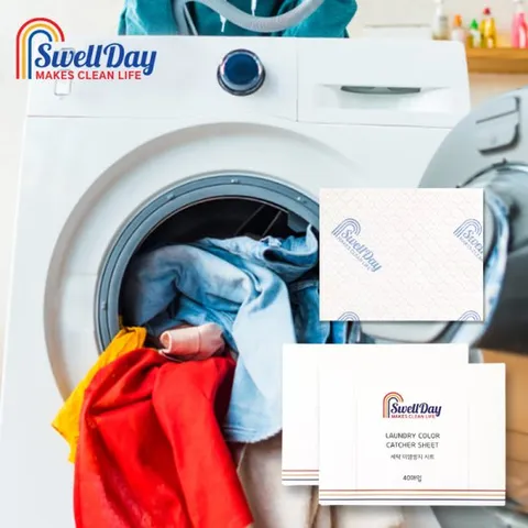 [홈스웰]스웰데이 세탁 이염방지시트 80매 (40매입X2박스)