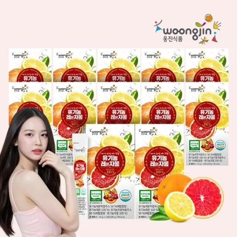 웅진 100% 유기농 NFC착즙 레몬자몽 12박스