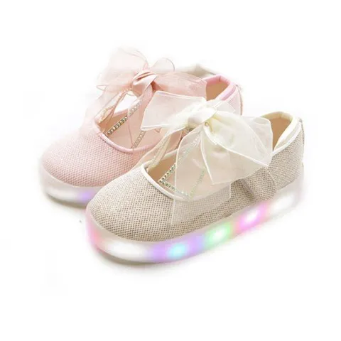 [풋풋아동화]풋풋 여아용 캔디플로스 LED 슬립온 불빛구두 공주신발