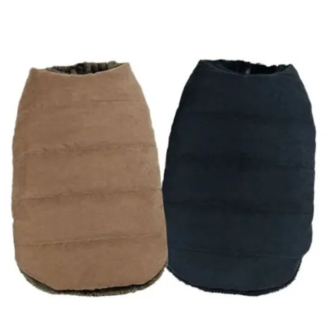 강아지 시크 패딩 털 조끼 입기 편한 강아지 옷 10초