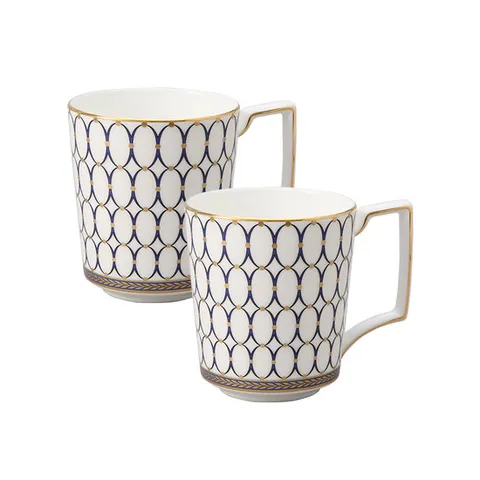 [ 롯데백화점 ][웨지우드]르네상스골드 머그 2p (블루)