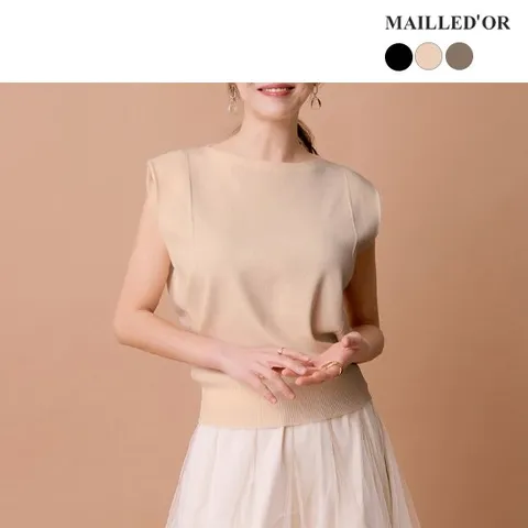 [홈쇼핑인기]마예도르 실크블렌드 슬리브리스 보트넥 1종