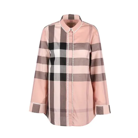 버버리 CLEMATIS 체크 레이스 셔츠 엔틱핑크 40503901