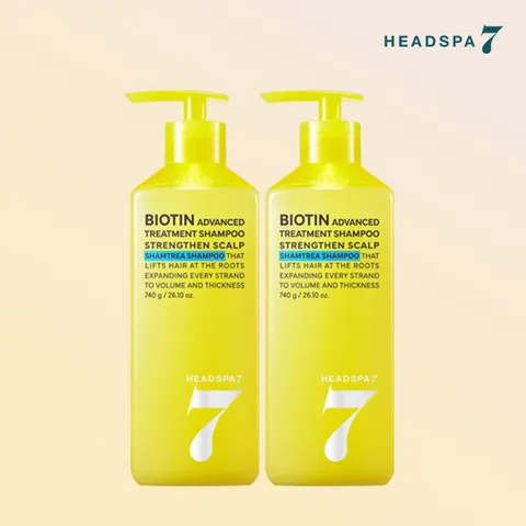 헤드스파7 비오틴 트리트먼트 샴푸 740gx2