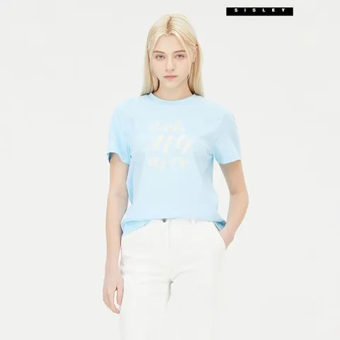 [시슬리] 그레인 피그먼트 티셔츠 SATS10411