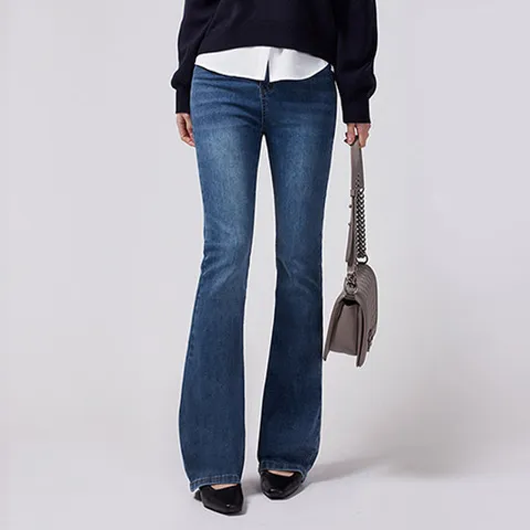 [유니제이] (영상핏)워너비 쫀쫀 슬림 부츠컷 데님팬츠