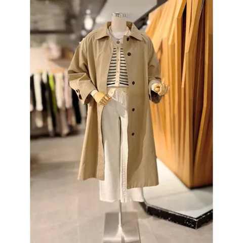 [ 현대백화점 ]ab.fz 메종드 맥 트렌치 롱 코트 (ABXZ5QR07G) US