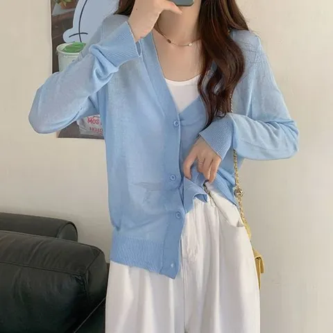 가디건 시원한 3컬러 여름 소재 시스루