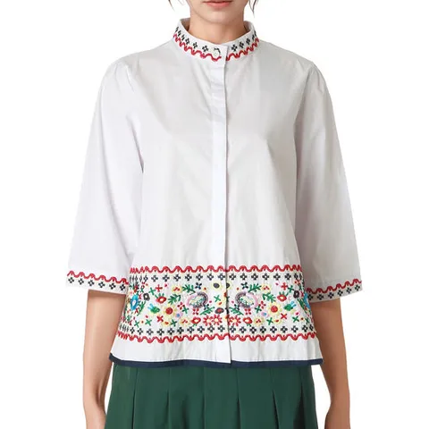 [ 롯데백화점 ][르니앤맥코이(여성)]에스닉자수 블라우스 MM05BL521HJZ