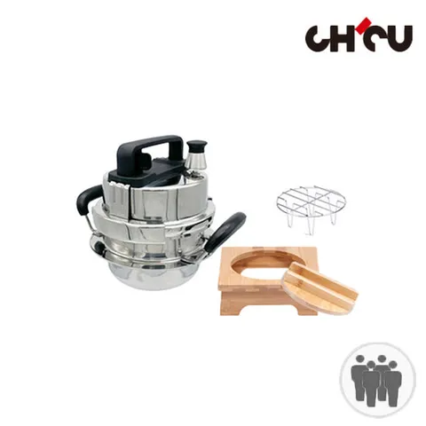 치치쿠쿠 IH 인덕션&가스 소형 3~4인 압력솥 2L [S_3] / 미니 가정용 스텐 솥밥 누룽지 가마솥 돌솥