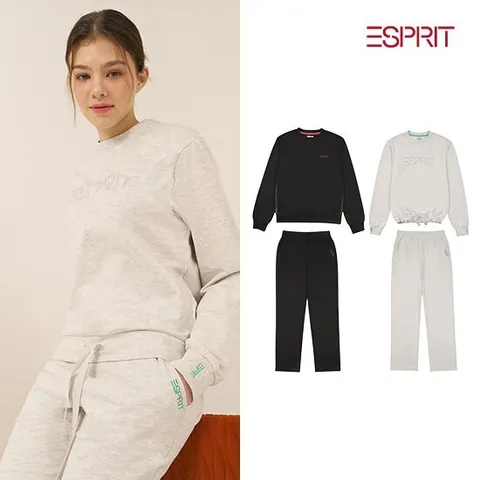 에스프리 ESPRIT 여성 코튼혼방 맨투맨+팬츠 4종 세트