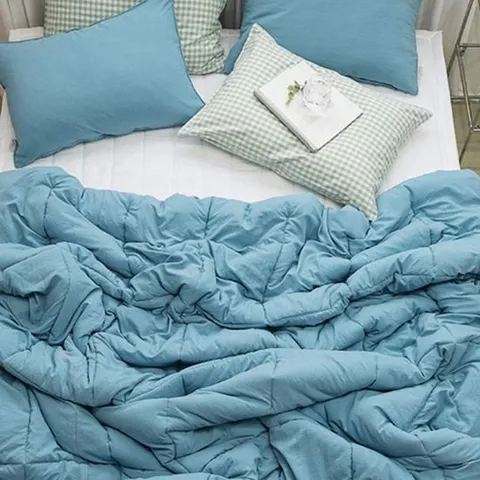 침대이불세트 가을 침대 간절기 차렵이불 이불 이불패드 퀸 Q 민트