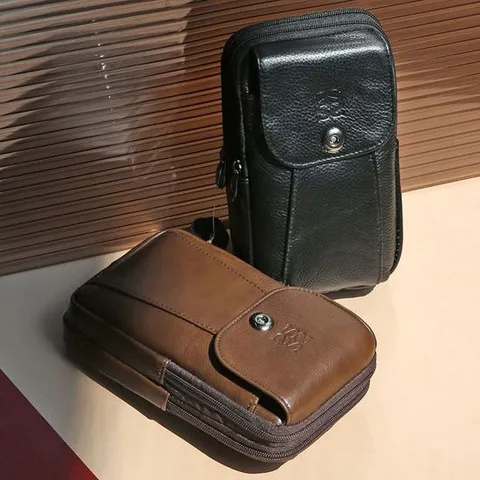 소가죽 미니크로스백 남자 휴대폰 가방 스트릿 패션