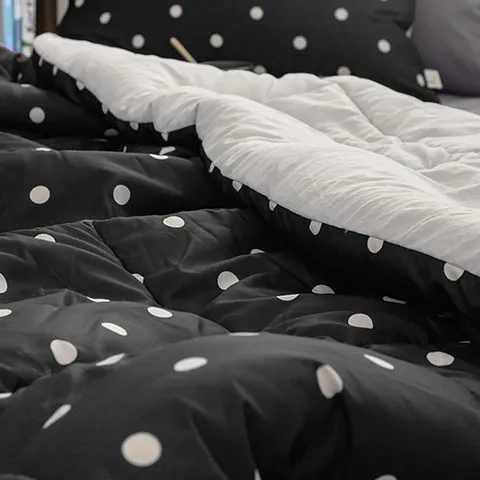 차렵이불 이불 도트 세미마이크로 슈퍼싱글 SS 블랙