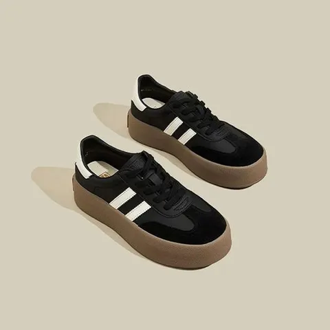 타스통굽스니커즈 운동화 여성 신발 레더 데일리 통굽