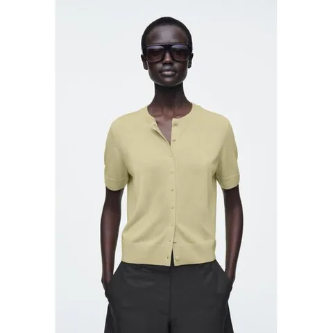 재팬 메리노 울 블렌드 반팔 가디건