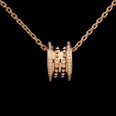 (중고명품)불가리 360248 비제로원 락 펜던트 18K 로즈골드 다이아 목걸이