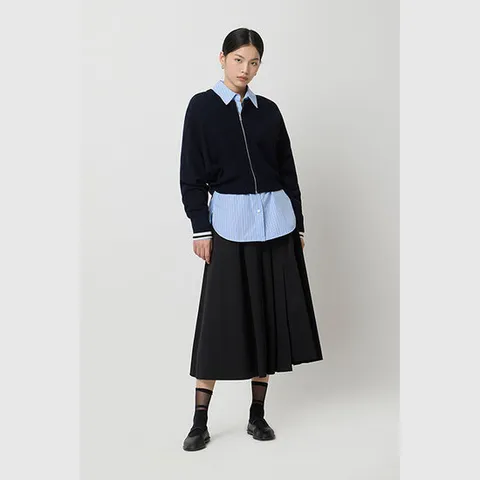 [시슬리] 코튼 크랍 니트 가디건_SAKC06511NY