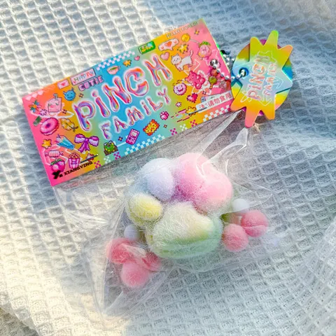 고양이발바닥말랑이 타바스퀴시 냥 젤리 주물럭 슬라임 장난감 알록달록