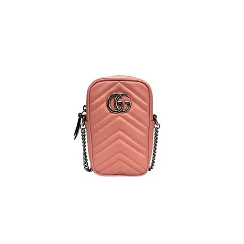 (명품) 구찌 핑크 GG 마몽트 마틀라세 미니 5985