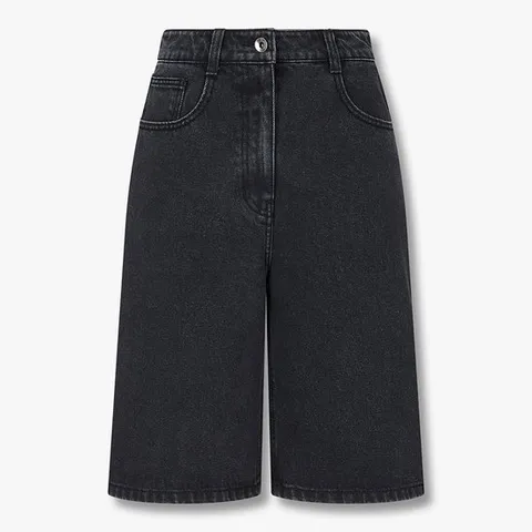 [ 롯데백화점 ][보브] 와이드 핏 데님 버뮤다 팬츠 7155255004