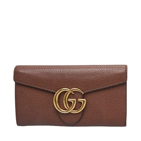 (명품) 브라운 카프스킨 GG마몬트 여성 장지갑 400