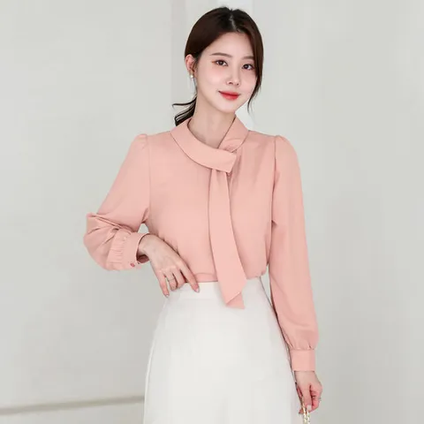 [오브리에] 플레니 타이 블라우스