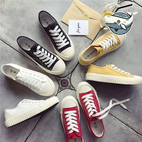 여름 캐주얼 다채로운 컬러 고무밑창 편안한 여성단화