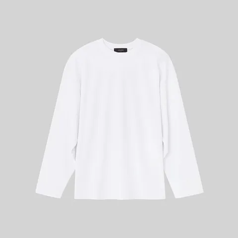 IKALOOK 루즈핏 수피마 코튼 긴팔 티셔츠 CTEE108