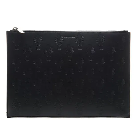 [생로랑] 19SS 남성 스컬 파인애플 패턴 클러치백 (397295_OUA96_1000_19S)