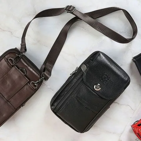 소가죽 휴대폰가방 미니 크로스백 남자 데일리 여행