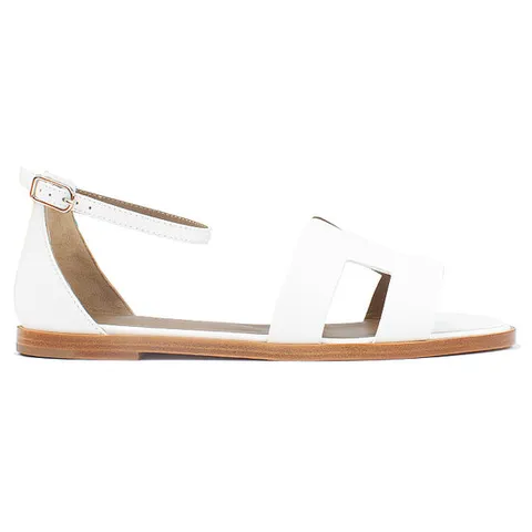 에르메스 산토리니 샌들 카프스킨 블랑 H182139Z