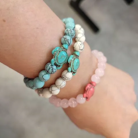 옥색 원석팔찌 거북이팔찌 비즈팔찌 풍수용품