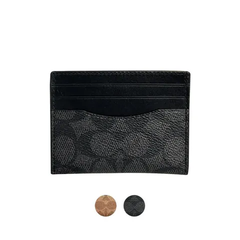 [코치] 남녀공용 시그니처 캔버스 슬림 ID 카드 지갑 CW366