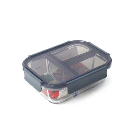 모드니 오븐글라스 밀폐용기 직사각 3칸 1040ml