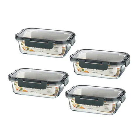 모드니 오븐글라스 밀폐용기 직사각 860ml-4개