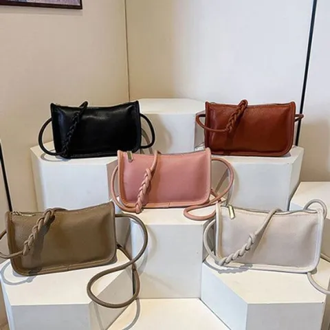 가죽가방 명품 소가죽가방 꼬임 스트랩 크로스백