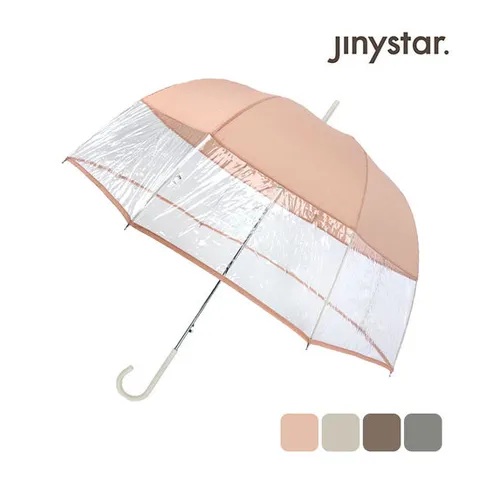 [ 롯데백화점 ][지니스타(우양산)]65 돔형 투명보더 장우산 OUJSU80005