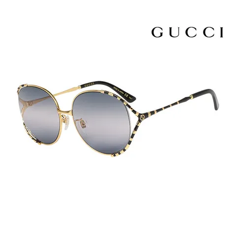 (국내당일발송) 구찌 명품 선글라스 GG0595S 001 라운드 메탈 여자