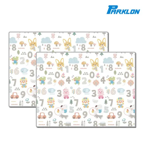 파크론 2장구성 뽀로로 숫자놀이 웰빙 놀이방매트 185x140x1.6cm