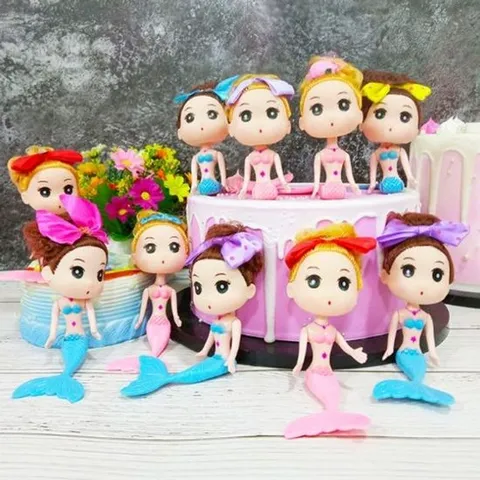 부품 11호 PVC큐티돌인형(인어공주 색상혼합) 20개