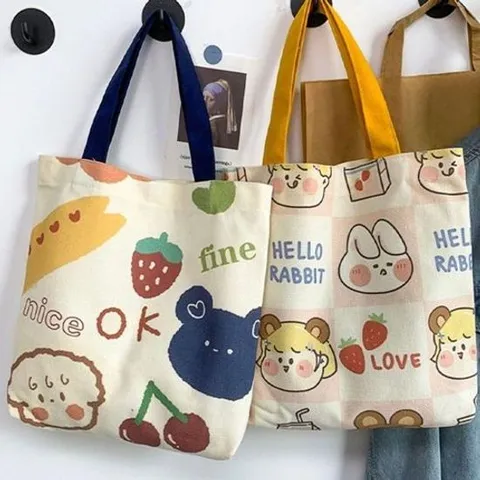 에코백 캔버스백 천가방 캐릭터 큐티 숄더가방 FM723 미니